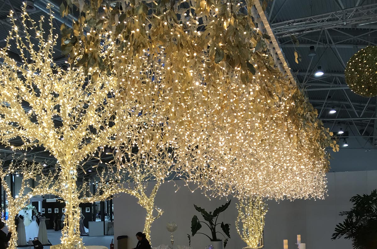 illuminazione matrimonio con lampadari di microled