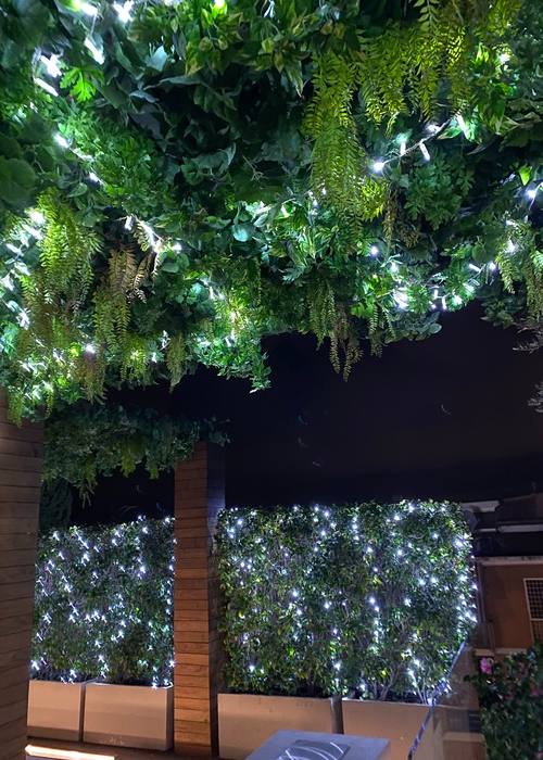 Installazione luminosa con utilizzo di luce fredda