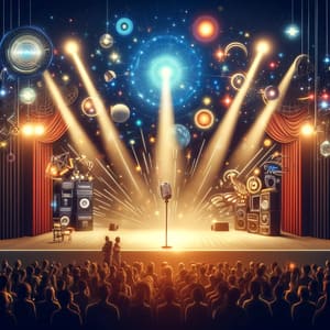 Misurazione dell'intensità luminosa con un luxmetro durante un evento, illuminazione di palco e pubblico